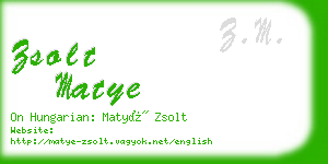 zsolt matye business card